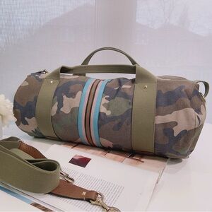 Clearance Valentino Canvas Camo Weekender Bag